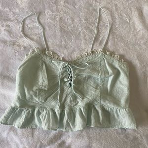 Mint creamy crop top!💚